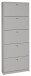 Schuhkipper >Flap< in kreidegrau matt lack, Holzwerkstoff - 60x168x16cm (BxHxT)