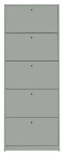 Schuhkipper >Flap< in pine green matt lack, Holzwerkstoff - 60x168x16cm (BxHxT)
