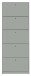 Schuhkipper >Flap< in pine green matt lack, Holzwerkstoff - 60x168x16cm (BxHxT)