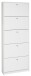 Schuhkipper >Flap< in weiß matt lack, Holzwerkstoff - 60x168x16cm (BxHxT)