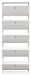 Schuhkipper >Flap< in weiß matt lack, Holzwerkstoff - 60x168x16cm (BxHxT)