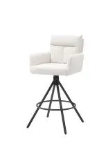 Barhocker >Solveig< (2er-Set) in hell beige/schwarz...