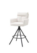 Barhocker >Solveig< (2er-Set) in hell beige/schwarz - 54x103,5x58 (BxHxT)