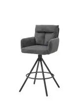 Barhocker >Solveig< (2er-Set) in grau/schwarz -...