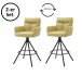 Barhocker >Solveig< (2er-Set) in gelb/schwarz - 54x103,5x60 (BxHxT)