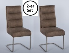Freischwinger >Rena< (2er-Set) in taupe - 45x100x61...