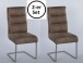 Freischwinger >Rena< (2er-Set) in taupe - 45x100x61 (BxHxT)