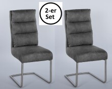 Freischwinger >Rena< (2er-Set) in anthrazit - 45x100x61 (BxHxT)