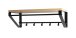 Wandgarderobe >13945< in eiche-schwarz, MDF, Metall - 70x23x30cm (BxHxT)