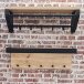 Wandgarderobe >13945< in eiche-schwarz, MDF, Metall - 70x23x30cm (BxHxT)