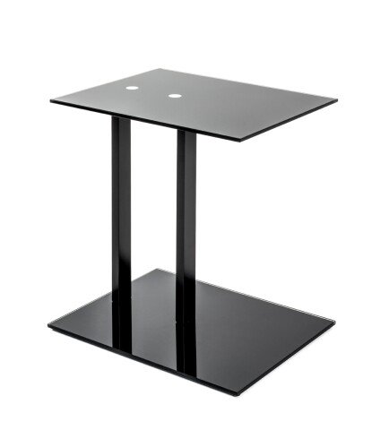 Beistelltisch >14569< in schwarz - 45x50x35 (BxHxT)