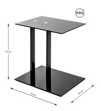 Beistelltisch >14569< in schwarz - 45x50x35 (BxHxT)