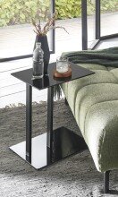 Beistelltisch >14569< in schwarz - 45x50x35 (BxHxT)