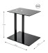 Beistelltisch >14569< in schwarz - 45x50x35 (BxHxT)