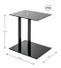 Beistelltisch >14569< in schwarz - 45x50x35 (BxHxT)