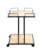 Beistelltisch >14905< in schwarz-eiche, MDF, Melamin, Metall - 45x60x45 (BxHxT)