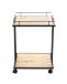 Beistelltisch >14905< in schwarz-eiche, MDF, Melamin, Metall - 45x60x45 (BxHxT)
