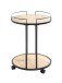 Beistelltisch >14906< in schwarz-eiche, MDF, Melamin, Metall - 60cm (H)