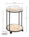 Beistelltisch >14906< in schwarz-eiche, MDF, Melamin, Metall - 60cm (H)