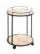 Beistelltisch >14906< in schwarz-eiche, MDF, Melamin, Metall - 60cm (H)