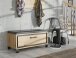Sitzbank >Travis< in Artisan Eiche / schwarz Eiche - 89,4x44,7x41,5 (BxHxT)