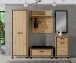 Sitzbank >Travis< in Artisan Eiche / schwarz Eiche - 89,4x44,7x41,5 (BxHxT)