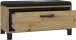 Sitzbank >Travis< in Artisan Eiche / schwarz Eiche - 89,4x44,7x41,5 (BxHxT)