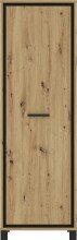 Garderobenschrank >Travis< in Artisan Eiche / schwarz Eiche, Holzwerkstoff