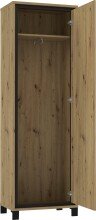 Garderobenschrank >Travis< in Artisan Eiche / schwarz Eiche, Holzwerkstoff