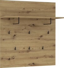 Garderobenpaneel >Travis< in Artisan Eiche, Holzwerkstoff - 90x100x30cm (BxHxT)