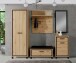 Garderobenpaneel >Travis< in Artisan Eiche, Holzwerkstoff - 90x100x30cm (BxHxT)
