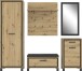 Garderoben-Set >Travis< in Artisan Eiche und Schwarzeiche, Holzwerkstoff