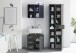 Badezimmerspiegelschrank >Grey< in Glas Grau - 69x60x25 (BxHxT)