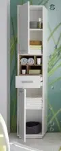 Hochschrank >Milano< in Weiß, Absetzungen:...