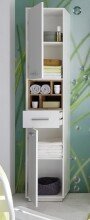 Hochschrank >Milano< in Weiß, Absetzungen:...