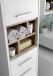 Hochschrank >Milano< in Weiß, Absetzungen: Wildeiche - 38x190x30 (BxHxT)