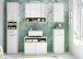 Waschbeckenunterschrank >Milano< in Weiß, Absetzungen: Wildeiche