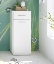 Badkommode >Milano< in weiss aus Holzwerkstoff E1 - 38x92x30cm (BxHxT)