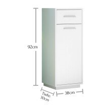 Badkommode >Milano< in Wildeiche Optik aus Holzwerkstoff E1 - 38x92x30cm (BxHxT)
