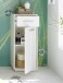 Badkommode >Milano< in weiss aus Holzwerkstoff E1 - 38x92x30cm (BxHxT)