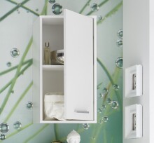 Hängeschrank >Milano< in weiss aus Holzwerkstoff E1 - 38x72x23 (BxHxT)