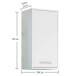 Hängeschrank >Milano< in weiss aus Holzwerkstoff E1 - 38x72x23 (BxHxT)