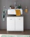 Waschbeckenunterschrank >Peter< in Weiß Hochglanz aus MDF - 60x57x31cm (BxHxT)