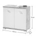 Waschbeckenunterschrank >Peter< in Weiß Hochglanz aus MDF - 60x57x31cm (BxHxT)