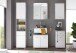 Waschbeckenunterschrank >Peter< in Weiß Hochglanz aus MDF - 60x57x31cm (BxHxT)