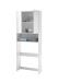 Waschmaschinenumbauschrank >Peter< in Weiß Hochglanz aus MDF - 76x190x31 (BxHxT)