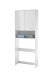 Waschmaschinenumbauschrank >Peter< in Weiß Hochglanz aus MDF - 76x190x31 (BxHxT)