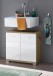 Waschbeckenunterschrank >Peter< in Weiß Hochglanz aus MDF - 60x57x31cm (BxHxT)