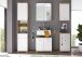 Waschbeckenunterschrank >Peter< in Weiß Hochglanz aus MDF - 60x57x31cm (BxHxT)