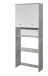 Waschmaschinenumbauschrank >Peter< in Weiß Hochglanz aus MDF - 76x190x31 (BxHxT)